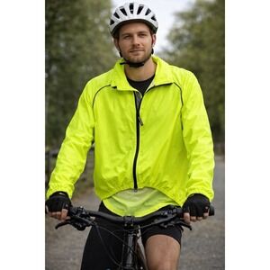 NASHBAR Hi-Lo Jacket Vintage Windbreaker Size M Cycle Neon